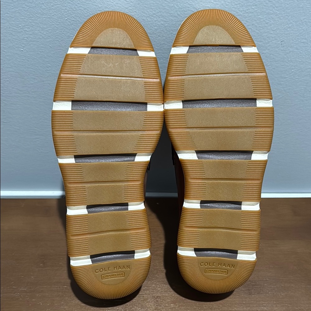 NWT Cole Haan 4.Zerogrand Men’s British Tan Leather Loafers, size 8 - Picture 7 of 8
